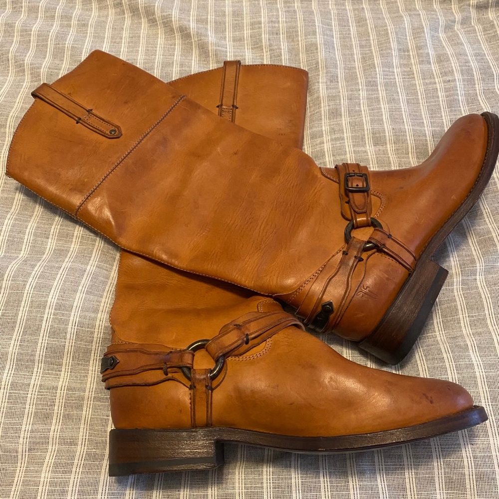 Frye Melissa cognac Tall Boots sz 6 NEW!!!